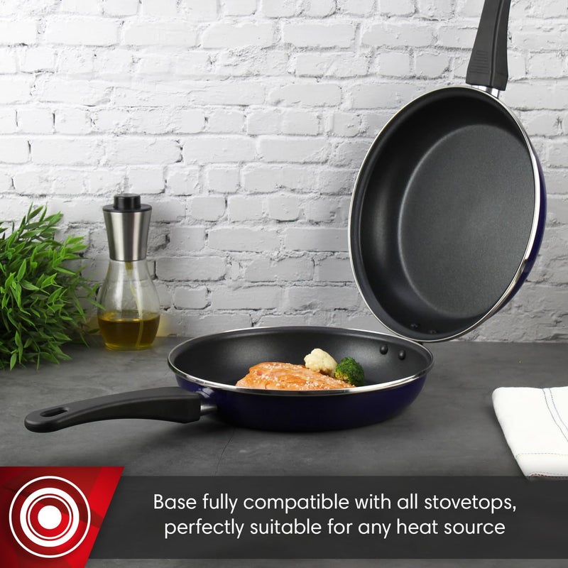 Magefesa Blue Frittata Pan. Double layer non-stick frying pan, vitrified steel, compatible with all types of fire, including induction, Dishwasher safe, Ergonomic handle (9,4â€) (BLUE) - Image 5